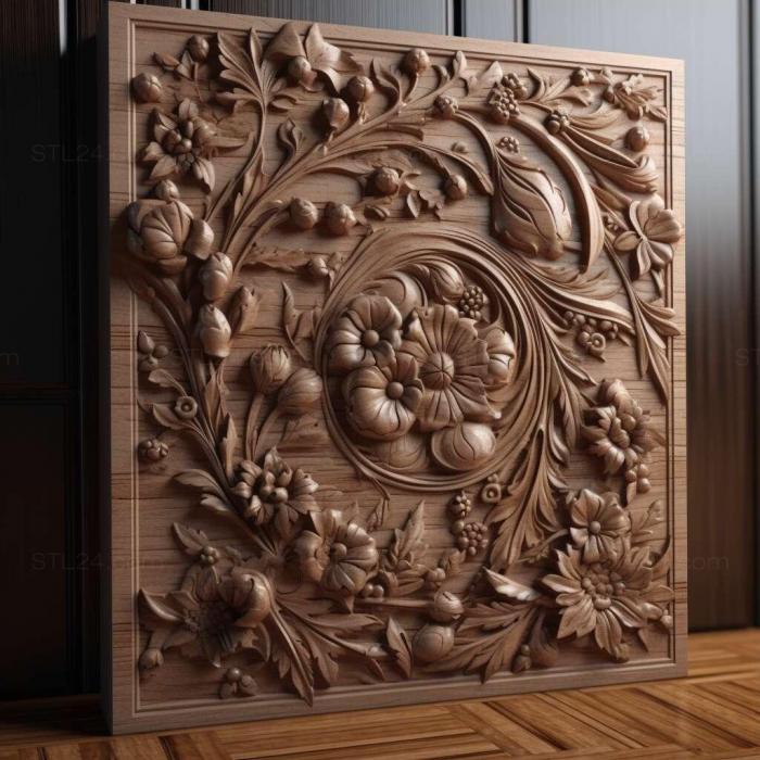Patterns and decorations (stl 3d render 2, PATTERN_1222) 3D models for cnc